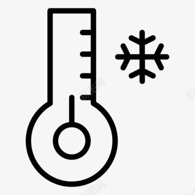 温度计冷冷温度图标图标
