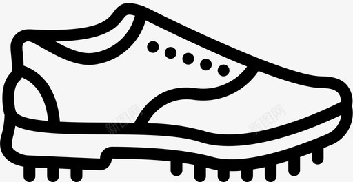 高尔夫球鞋4直线型图标图标