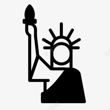 纽约自由女神像美国纽约图标图标