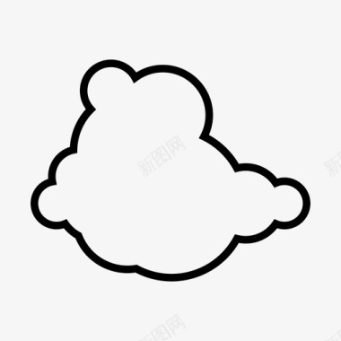 云服务器云气泡服务器图标图标