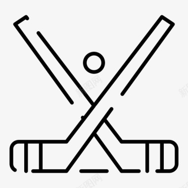 运动会徽会徽曲棍球冰球图标图标