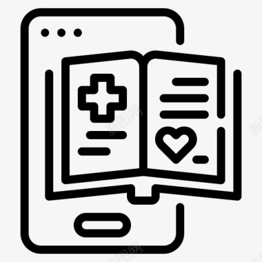 种植技术1图标电子书医学技术1线性图标图标