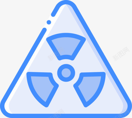 放射性警告标志1蓝色图标图标