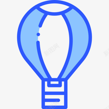 蓝色热气球热气球运输165蓝色图标图标