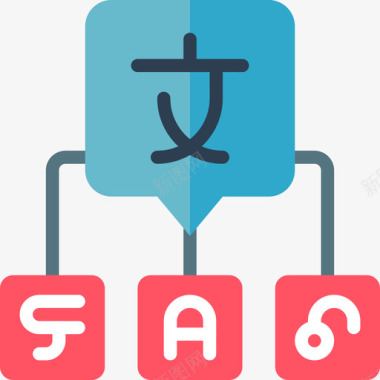百度翻译翻译语言4扁平图标图标