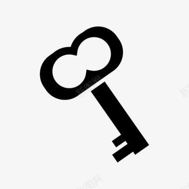 双头钥匙优雅钥匙图标图标