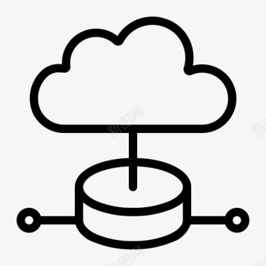 在云的图标云数据库云计算数据库图标图标