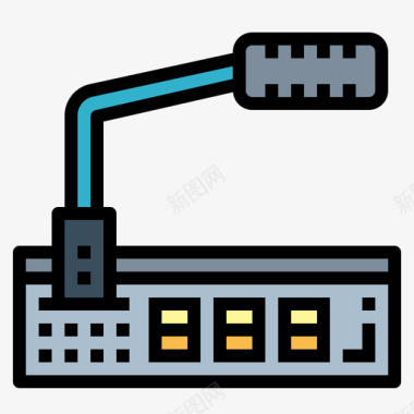 会议字体麦克风会议15线颜色图标图标