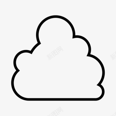 云服务器云气泡服务器图标图标