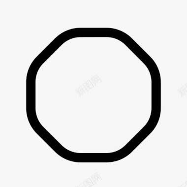 圆形八边形简单形状图标图标