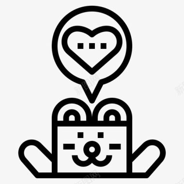 熊爱和情人节5直系图标图标