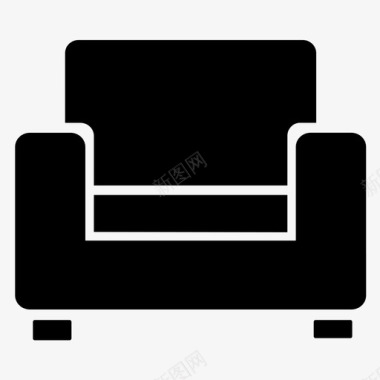 沙发长沙发座位图标图标