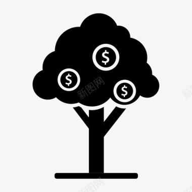 金钱树企业收益图标图标