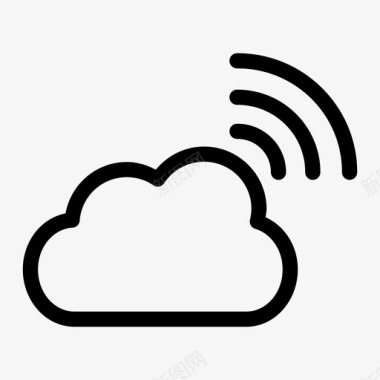 无线云云计算信号图标图标