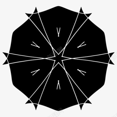 曼陀罗矢量抽象花圆形创意荷花图标图标