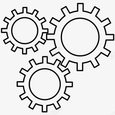 发动机齿轮齿轮发动机机器图标图标