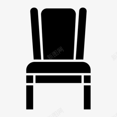 对椅椅子等候椅木椅图标图标
