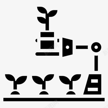 钢丝手臂机器人手臂智能农场64实心图标图标