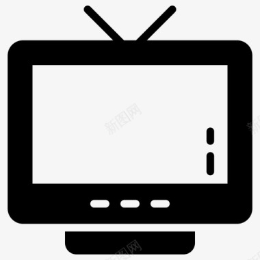 复古电视广播电视图标图标