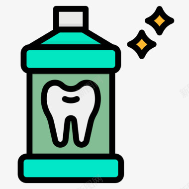 漱口液牙科43直系颜色图标图标