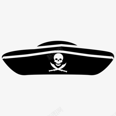 海盗帽帽子头饰图标图标