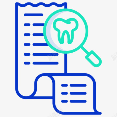 发票发票牙科39轮廓颜色图标图标