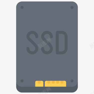 SSD驱动器Ssd驱动器计算机52扁平图标图标