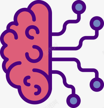 智能人工人工智能技术92线性颜色图标图标