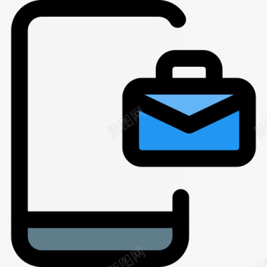 智能手机办公公司2线性颜色图标图标