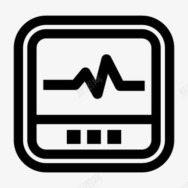 医疗废物标志心率医疗脉搏图标图标