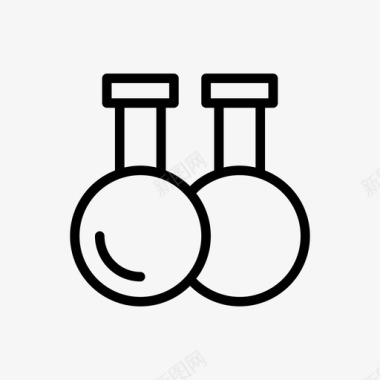 实验与科学实验室设备化学佛罗伦萨烧瓶图标图标