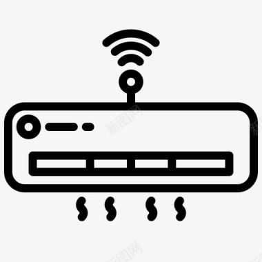 空调遥控器图标空调智能生活线性图标图标