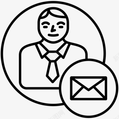 商务邮件电子邮件应聘者邮件图标图标