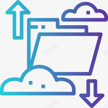 七彩渐变文件夹internet13渐变图标图标