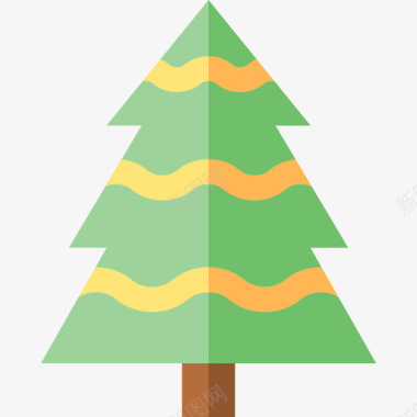 圣诞树幸福41扁平图标图标