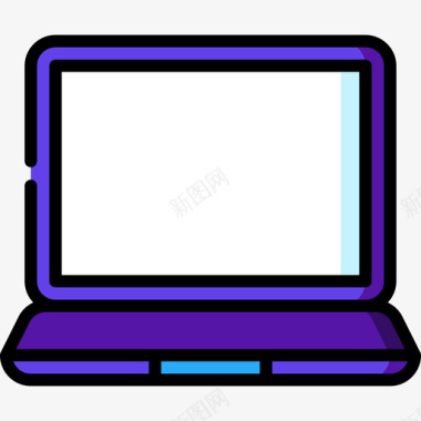 笔记本电脑ui42线性颜色图标图标