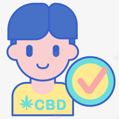 油皂CbdCbd油2线性颜色图标图标