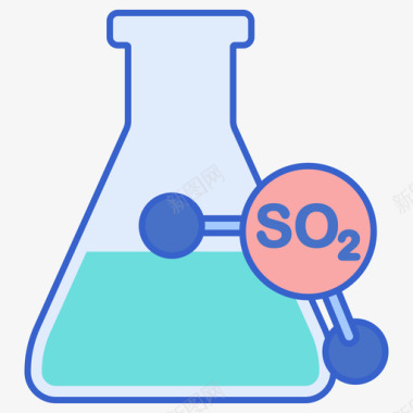 亚硫酸盐过敏性线状颜色图标图标