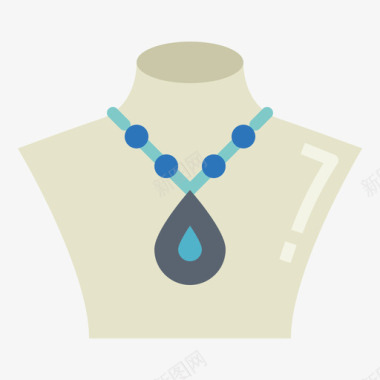 项链环球小姐2扁平图标图标