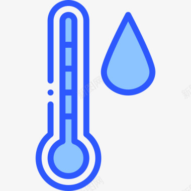 温度计天气241蓝色图标图标