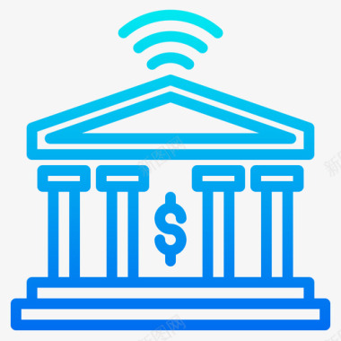 电子银行电子银行智能技术14梯度图标图标