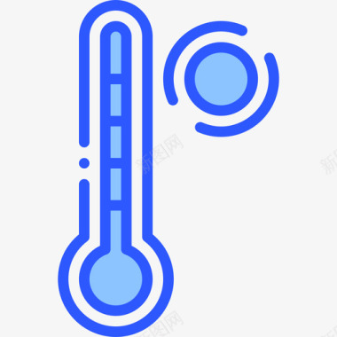蓝色的当前温度温度计天气241蓝色图标图标