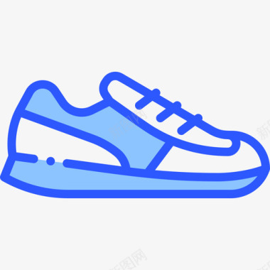 运动鞋瑜伽17蓝色图标图标