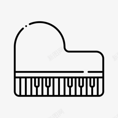 大钢琴乐器31线性图标图标