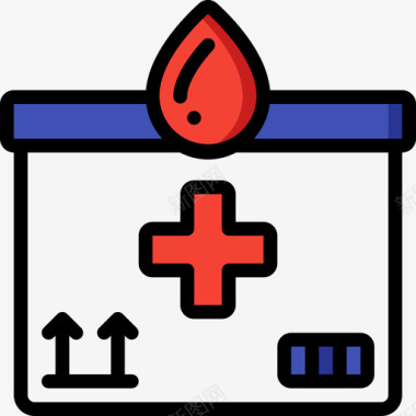 DVD盒献血盒44号线性颜色图标图标