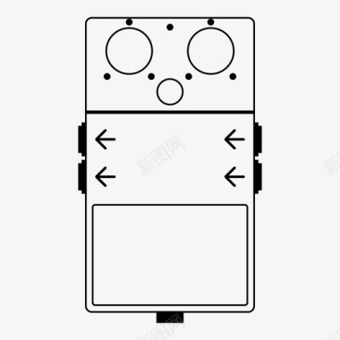 变形踏板效果吉他图标图标
