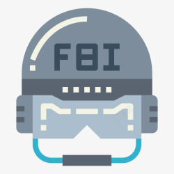 警用头盔警用头盔fbi2扁平图标高清图片