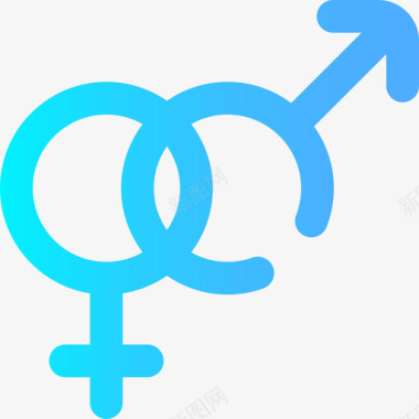 异性异性恋性别认同13梯度图标图标