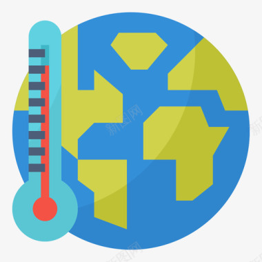 全球变暖全球变暖全球变暖14平坦图标图标