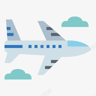 飞机旅行者1扁平图标图标